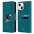 NHL San Jose Sharks Plain Leather Book Wallet Case Cover For Apple iPhone 13 Mini