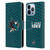 NHL San Jose Sharks Net Pattern Leather Book Wallet Case Cover For Apple iPhone 13 Pro
