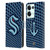 NHL Seattle Kraken Net Pattern Leather Book Wallet Case Cover For OPPO Reno8 Pro