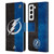 NHL Tampa Bay Lightning Half Distressed Leather Book Wallet Case Cover For Samsung Galaxy S22 5G