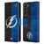 NHL Tampa Bay Lightning Half Distressed Leather Book Wallet Case Cover For Samsung Galaxy S22+ 5G