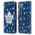 NHL Toronto Maple Leafs Leopard Patten Leather Book Wallet Case Cover For Huawei Nova 7 SE/P40 Lite 5G