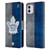 NHL Toronto Maple Leafs Half Distressed Leather Book Wallet Case Cover For Apple iPhone 11