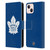 NHL Toronto Maple Leafs Plain Leather Book Wallet Case Cover For Apple iPhone 13