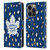 NHL Toronto Maple Leafs Leopard Patten Leather Book Wallet Case Cover For Apple iPhone 14 Pro