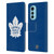 NHL Toronto Maple Leafs Plain Leather Book Wallet Case Cover For Motorola Edge (2022)