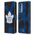 NHL Toronto Maple Leafs Cow Pattern Leather Book Wallet Case Cover For Motorola Edge 20 Pro