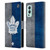NHL Toronto Maple Leafs Half Distressed Leather Book Wallet Case Cover For OnePlus Nord 2 5G