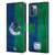 NHL Vancouver Canucks Half Distressed Leather Book Wallet Case Cover For Apple iPhone 12 Pro Max