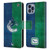 NHL Vancouver Canucks Half Distressed Leather Book Wallet Case Cover For Apple iPhone 14