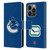 NHL Vancouver Canucks Plain Leather Book Wallet Case Cover For Apple iPhone 14 Pro