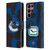 NHL Vancouver Canucks Cow Pattern Leather Book Wallet Case Cover For Samsung Galaxy S22 Ultra 5G