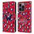 NHL Washington Capitals Leopard Patten Leather Book Wallet Case Cover For Apple iPhone 14 Pro