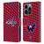 NHL Washington Capitals Net Pattern Leather Book Wallet Case Cover For Apple iPhone 14 Pro