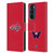 NHL Washington Capitals Plain Leather Book Wallet Case Cover For Motorola Edge 30