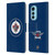 NHL Winnipeg Jets Plain Leather Book Wallet Case Cover For Motorola Edge (2022)