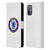 Chelsea Football Club Crest Plain White Leather Book Wallet Case Cover For HTC Desire 21 Pro 5G