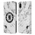 Chelsea Football Club Crest White Marble Leather Book Wallet Case Cover For Apple iPhone XR