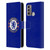 Chelsea Football Club Crest Plain Blue Leather Book Wallet Case Cover For Motorola Moto G60 / Moto G40 Fusion