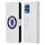 Chelsea Football Club Crest Plain White Leather Book Wallet Case Cover For Motorola Moto G100