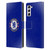 Chelsea Football Club Crest Halftone Leather Book Wallet Case Cover For Samsung Galaxy S21+ 5G