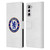 Chelsea Football Club Crest Plain White Leather Book Wallet Case Cover For Samsung Galaxy S21+ 5G