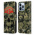 Alchemy Gothic Skull Camo Skull Leather Book Wallet Case Cover For Apple iPhone 13 Pro