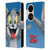 Tom and Jerry Full Face Tom Leather Book Wallet Case Cover For Huawei P50 Pro