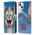 Tom and Jerry Full Face Tom Leather Book Wallet Case Cover For Apple iPhone 13