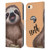 Animal Club International Faces Sloth Leather Book Wallet Case Cover For Apple iPhone 7 / 8 / SE 2020 & 2022