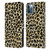 Haley Bush Pattern Painting Leopard Print Leather Book Wallet Case Cover For Apple iPhone 12 / iPhone 12 Pro