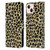 Haley Bush Pattern Painting Leopard Print Leather Book Wallet Case Cover For Apple iPhone 13