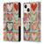 Haley Bush Pattern Painting Hearts Leather Book Wallet Case Cover For Apple iPhone 13 Mini