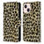 Haley Bush Pattern Painting Leopard Print Leather Book Wallet Case Cover For Apple iPhone 13 Mini