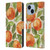 Haley Bush Pattern Painting Orange Splash Leather Book Wallet Case Cover For Apple iPhone 14 Plus