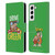 The Flintstones Graphics Drive Green Leather Book Wallet Case Cover For Samsung Galaxy S22 5G