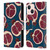 Katerina Kirilova Fruits & Foliage Patterns Pomegranate Slices Leather Book Wallet Case Cover For Apple iPhone 13 Mini