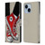 LouiJoverArt Red Ink Shoes Leather Book Wallet Case Cover For Apple iPhone 14 Plus