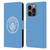 Manchester City Man City FC Badge Blue White Mono Leather Book Wallet Case Cover For Apple iPhone 14 Pro