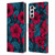Katerina Kirilova Floral Patterns Red Hibiscus Leather Book Wallet Case Cover For Samsung Galaxy S21+ 5G