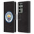 Manchester City Man City FC Badge Black Full Colour Leather Book Wallet Case Cover For Samsung Galaxy S23 Ultra 5G