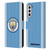 Manchester City Man City FC 2023/24 Badge Kit Home Leather Book Wallet Case Cover For Samsung Galaxy S21 5G