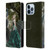 Nene Thomas Art Peacock & Princess In Emerald Leather Book Wallet Case Cover For Apple iPhone 13 Pro Max