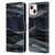 UtArt Dark Night Marble Waves Leather Book Wallet Case Cover For Apple iPhone 13