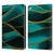 UtArt Malachite Emerald Turquoise Shimmers Leather Book Wallet Case Cover For Apple iPad Air 2 (2014)