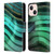 UtArt Malachite Emerald Glitter Gradient Leather Book Wallet Case Cover For Apple iPhone 13 Mini