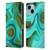 UtArt Malachite Emerald Liquid Gem Leather Book Wallet Case Cover For Apple iPhone 14 Plus