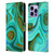 UtArt Malachite Emerald Liquid Gem Leather Book Wallet Case Cover For Apple iPhone 14 Pro Max