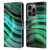 UtArt Malachite Emerald Glitter Gradient Leather Book Wallet Case Cover For Apple iPhone 14 Pro