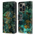 UtArt Malachite Emerald Gold And Seafoam Green Leather Book Wallet Case Cover For Apple iPhone 14 Pro